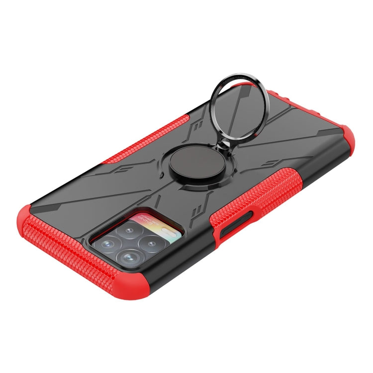 For OPPO Realme 8i Armor Bear Shockproof PC + TPU Protective Phone Case with Ring Holder