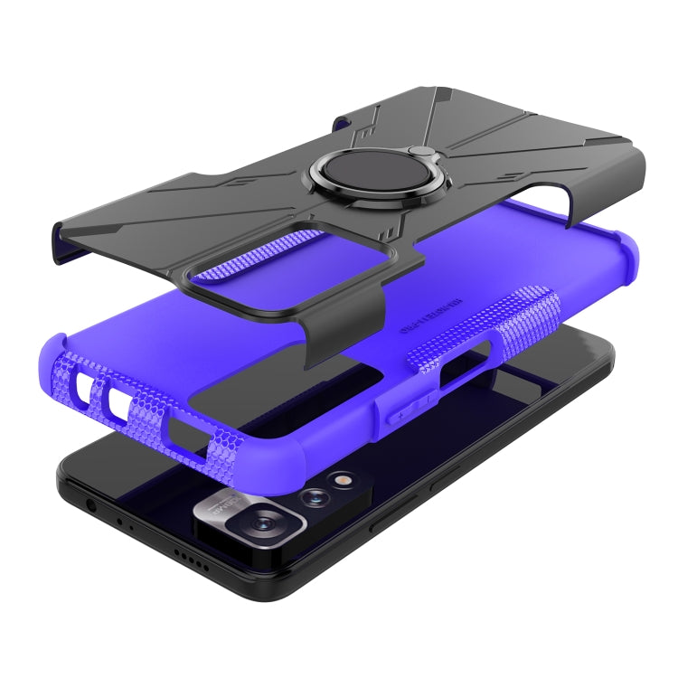 For Xiaomi Redmi Note 11 Pro Armor Bear Shockproof PC + TPU Protective Phone Case with Ring Holder