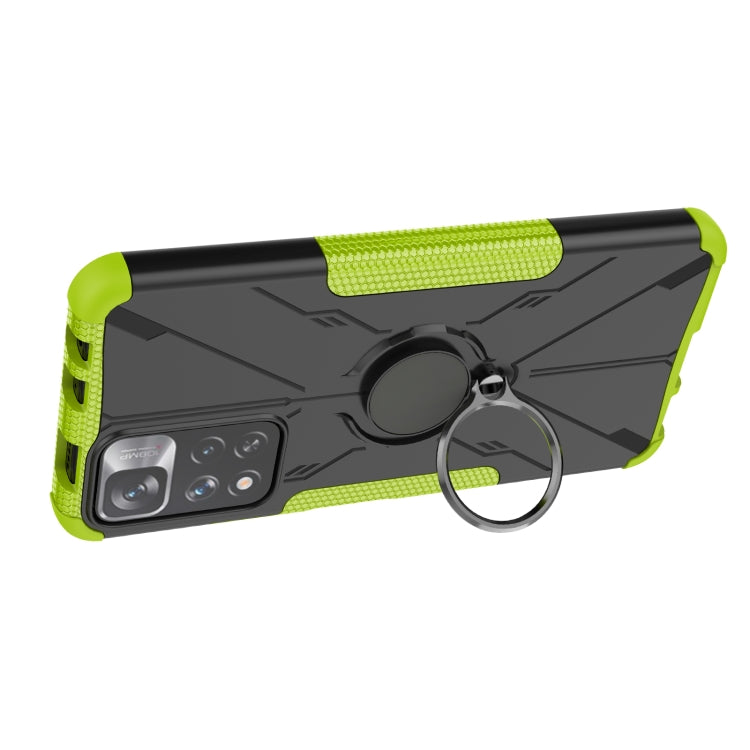 For Xiaomi Redmi Note 11 Pro Armor Bear Shockproof PC + TPU Protective Phone Case with Ring Holder