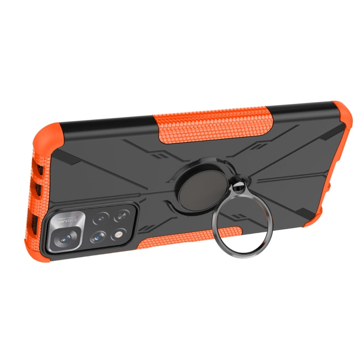 For Xiaomi Redmi Note 11 Pro Armor Bear Shockproof PC + TPU Protective Phone Case with Ring Holder