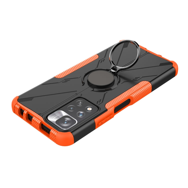 For Xiaomi Redmi Note 11 Pro Armor Bear Shockproof PC + TPU Protective Phone Case with Ring Holder