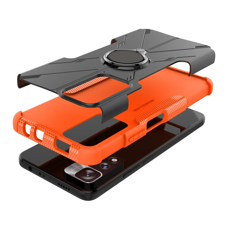 For Xiaomi Redmi Note 11 Pro Armor Bear Shockproof PC + TPU Protective Phone Case with Ring Holder