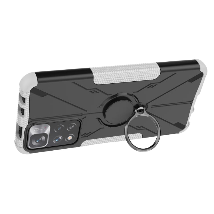 For Xiaomi Redmi Note 11 Pro Armor Bear Shockproof PC + TPU Protective Phone Case with Ring Holder