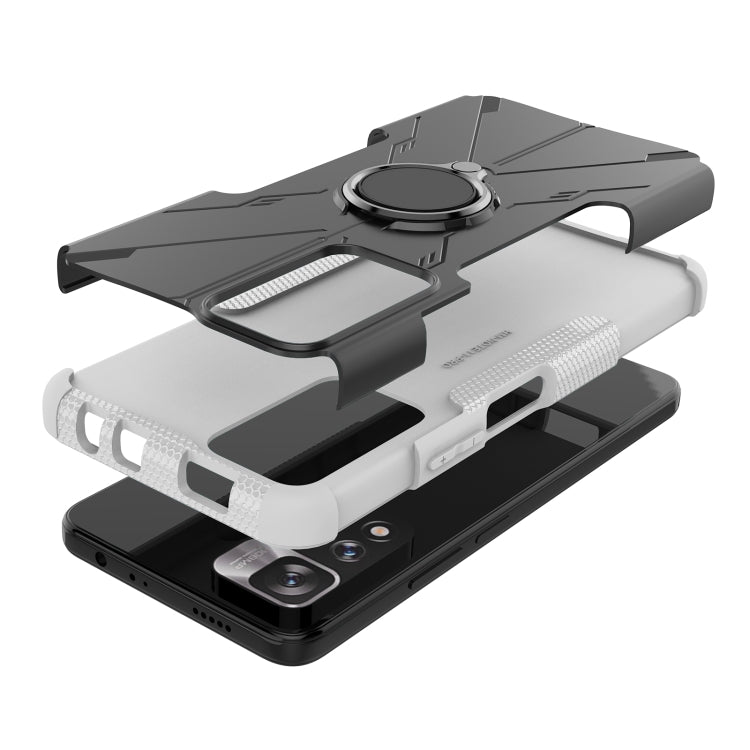 For Xiaomi Redmi Note 11 Pro Armor Bear Shockproof PC + TPU Protective Phone Case with Ring Holder