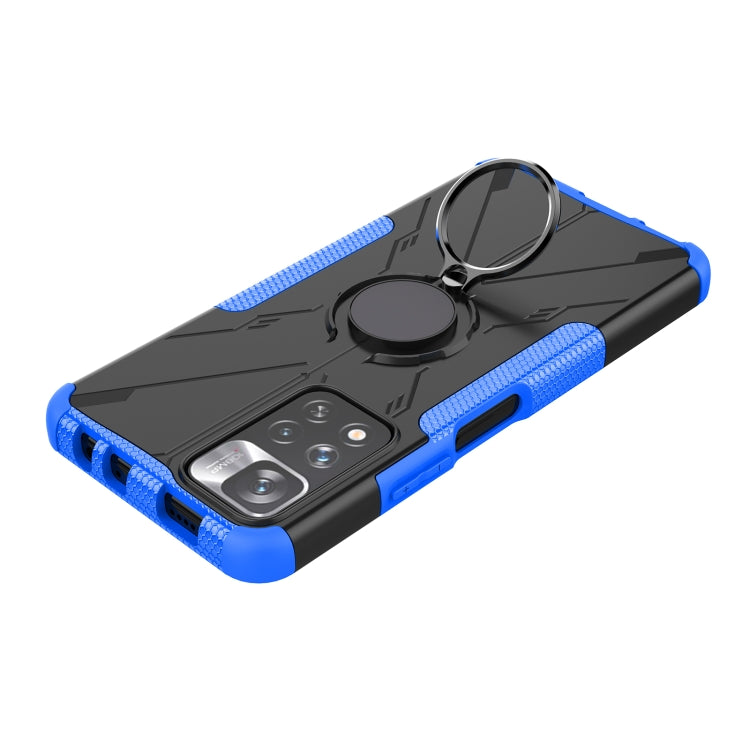 For Xiaomi Redmi Note 11 Pro Armor Bear Shockproof PC + TPU Protective Phone Case with Ring Holder