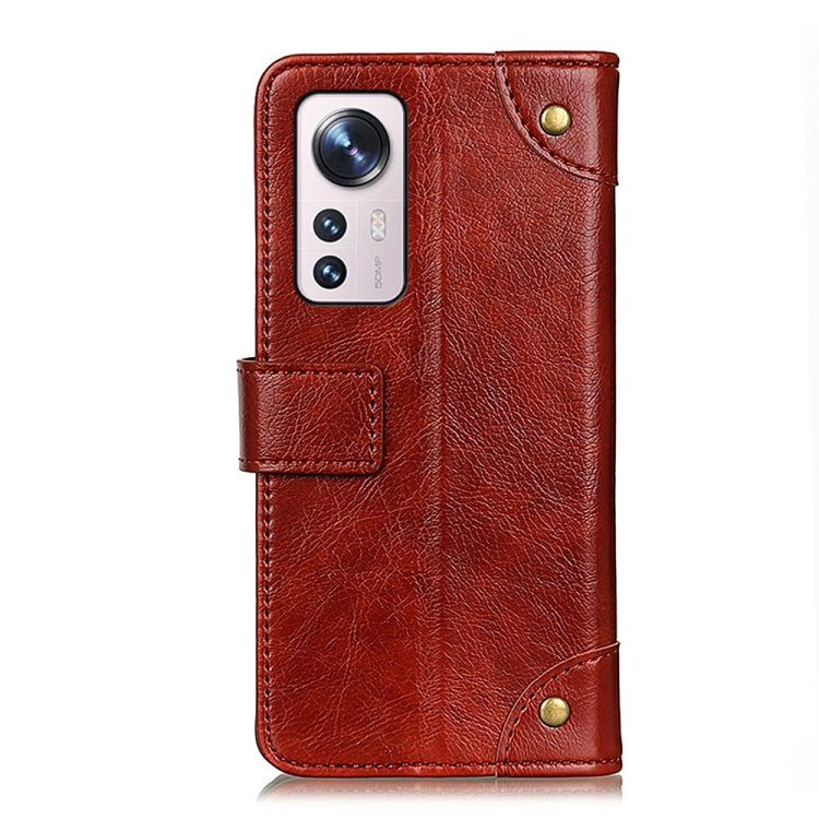 For Xiaomi 12 Pro / 12S Pro Copper Buckle Nappa Texture Leather Phone Case