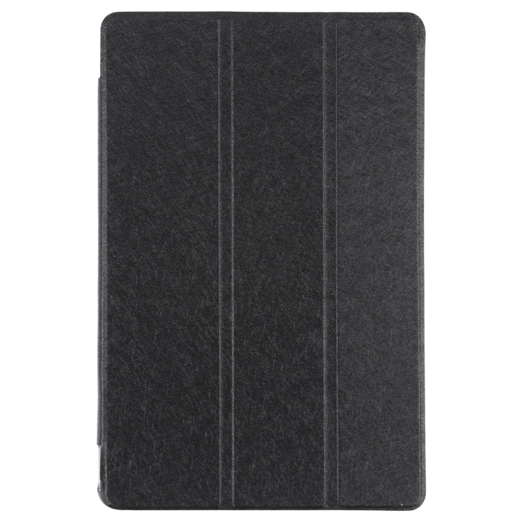 For Xiaomi Mi Pad 5 Silk Texture Three-fold Leather Tablet Case(Black)
