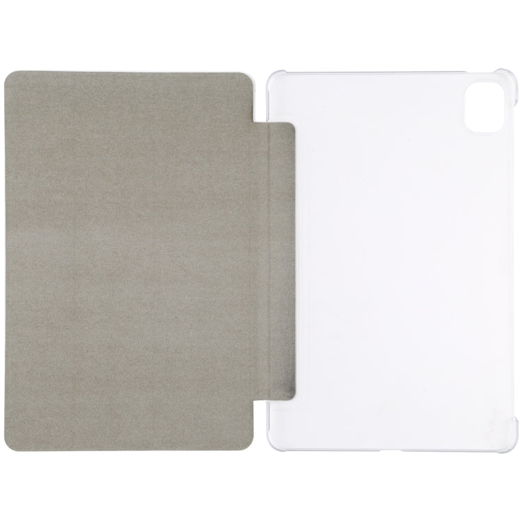 For Xiaomi Mi Pad 5 Silk Texture Three-fold Leather Tablet Case(Black)