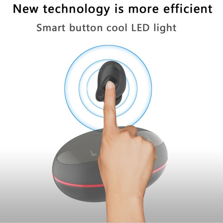 HAMTOD A1 TWS IPX4 Waterproof Bluetooth 5.0 Smart Bluetooth Earphone with Digital Display & Charging Box, Support Siri & HD Call(Black)