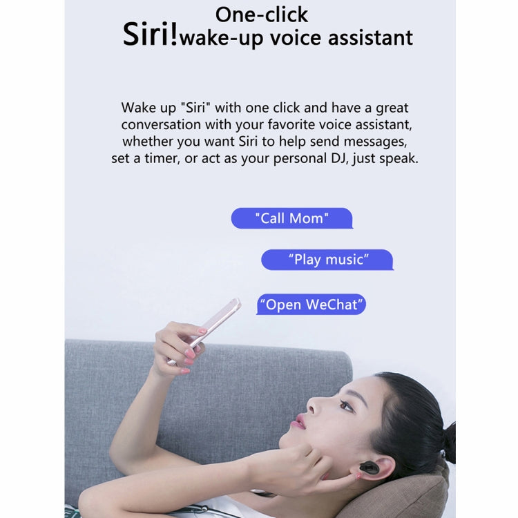 HAMTOD A1 TWS IPX4 Waterproof Bluetooth 5.0 Smart Bluetooth Earphone with Digital Display & Charging Box, Support Siri & HD Call(Black)