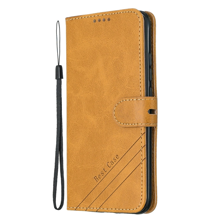 For Xiaomi Redmi 7 Stitching Style 2-Color Cow Texture Horizontal Flip PU Leather Case with Holder & Card Slot & Lanyard