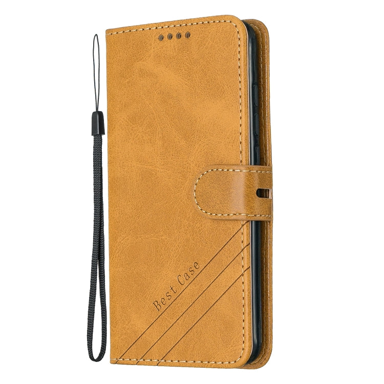 For Xiaomi Redmi 7A Stitching Style 2-Color Cow Texture Horizontal Flip PU Leather Case with Holder & Card Slot & Lanyard