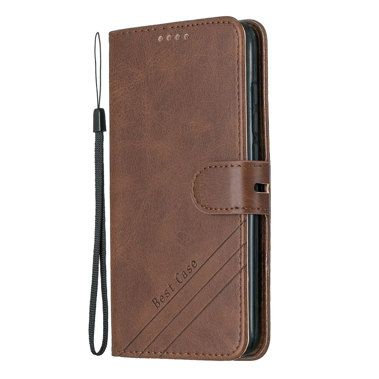 For Xiaomi Redmi 7A Stitching Style 2-Color Cow Texture Horizontal Flip PU Leather Case with Holder & Card Slot & Lanyard