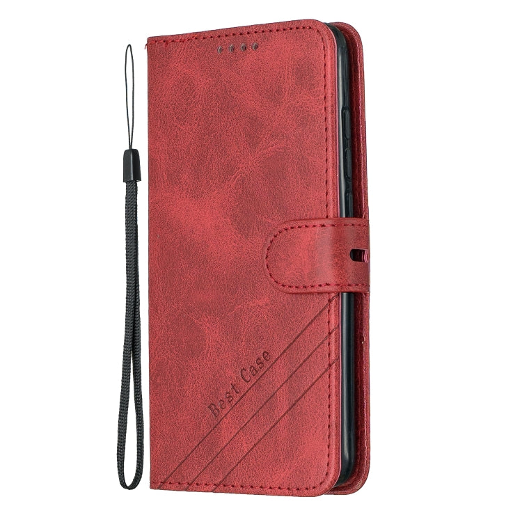 For Xiaomi Redmi 7A Stitching Style 2-Color Cow Texture Horizontal Flip PU Leather Case with Holder & Card Slot & Lanyard