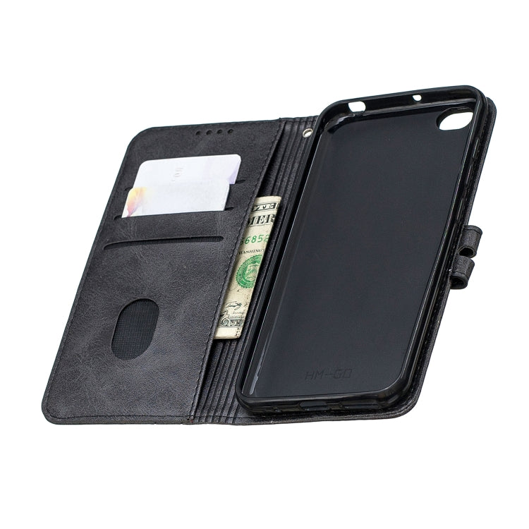 For Xiaomi Redmi GO Stitching Style 2-Color Cow Texture Horizontal Flip PU Leather Case with Holder & Card Slot & Lanyard