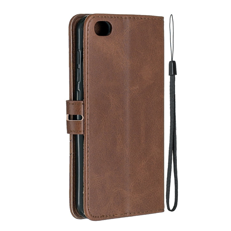 For Xiaomi Redmi GO Stitching Style 2-Color Cow Texture Horizontal Flip PU Leather Case with Holder & Card Slot & Lanyard