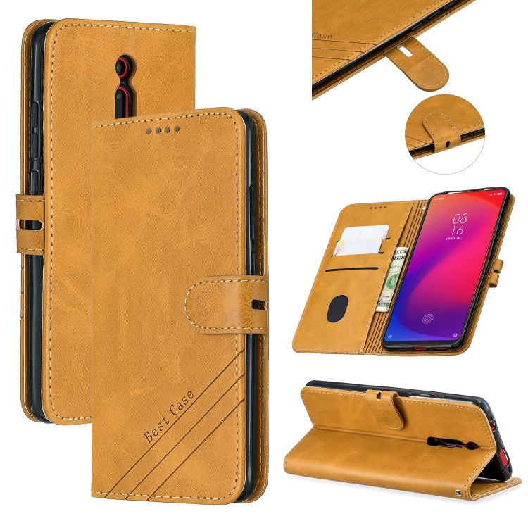 For Xiaomi Redmi K20 & K20 Pro Stitching Style 2-Color Cow Texture Horizontal Flip PU Leather Case with Holder & Card Slot & Lanyard
