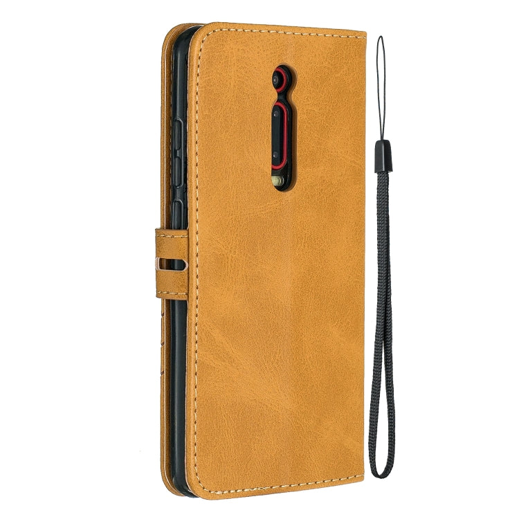 For Xiaomi Redmi K20 & K20 Pro Stitching Style 2-Color Cow Texture Horizontal Flip PU Leather Case with Holder & Card Slot & Lanyard