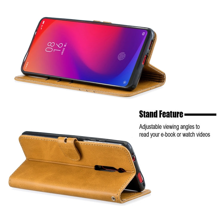 For Xiaomi Redmi K20 & K20 Pro Stitching Style 2-Color Cow Texture Horizontal Flip PU Leather Case with Holder & Card Slot & Lanyard