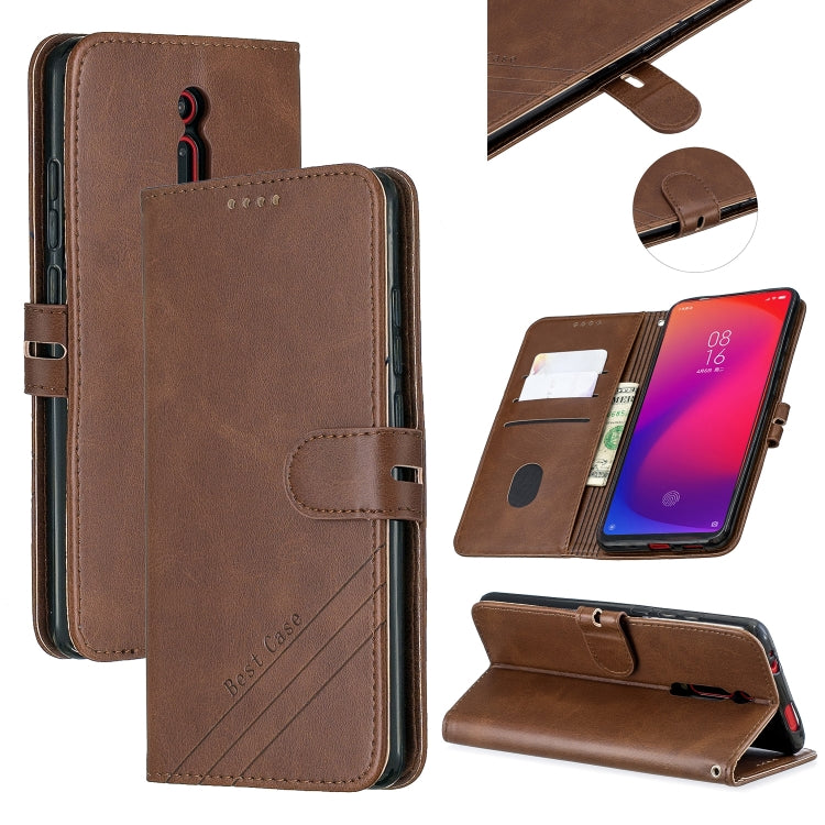 For Xiaomi Redmi K20 & K20 Pro Stitching Style 2-Color Cow Texture Horizontal Flip PU Leather Case with Holder & Card Slot & Lanyard