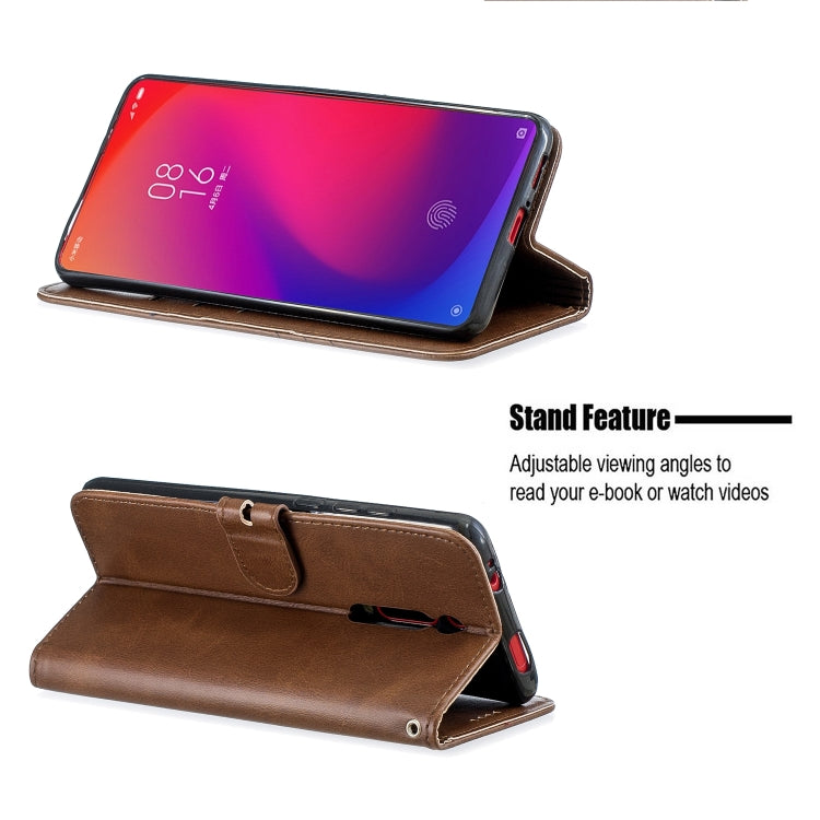 For Xiaomi Redmi K20 & K20 Pro Stitching Style 2-Color Cow Texture Horizontal Flip PU Leather Case with Holder & Card Slot & Lanyard