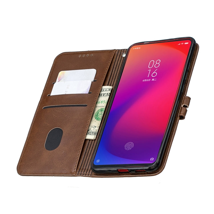 For Xiaomi Redmi K20 & K20 Pro Stitching Style 2-Color Cow Texture Horizontal Flip PU Leather Case with Holder & Card Slot & Lanyard