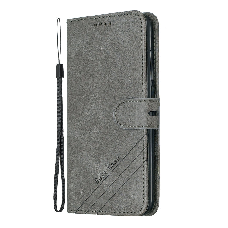 For Xiaomi Redmi Note 6 Stitching Style 2-Color Cow Texture Horizontal Flip PU Leather Case with Holder & Card Slot & Lanyard