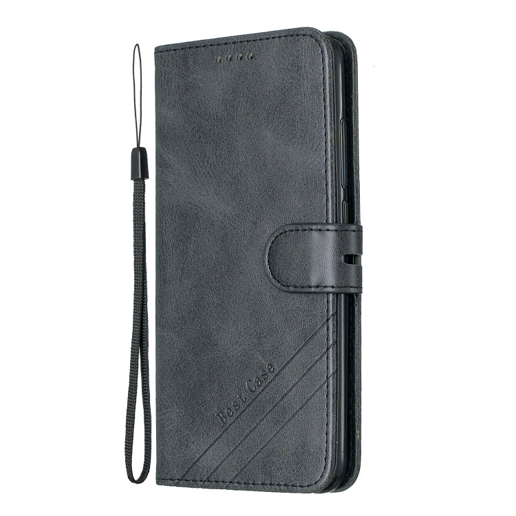 For Xiaomi Redmi Note 6 Stitching Style 2-Color Cow Texture Horizontal Flip PU Leather Case with Holder & Card Slot & Lanyard