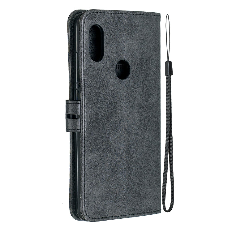 For Xiaomi Redmi Note 6 Stitching Style 2-Color Cow Texture Horizontal Flip PU Leather Case with Holder & Card Slot & Lanyard