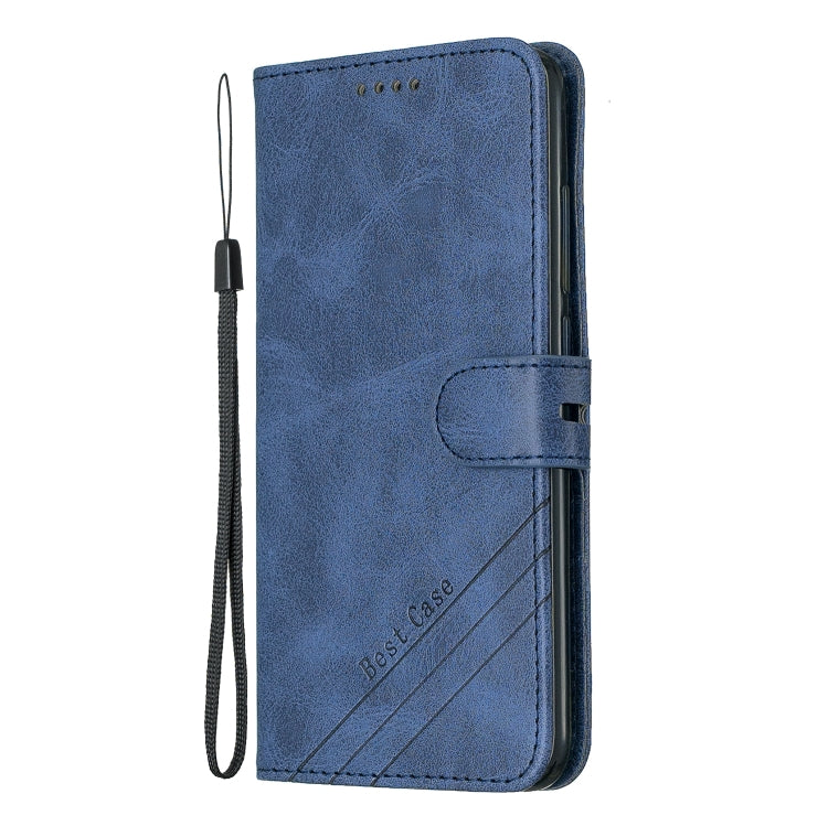 For Xiaomi Redmi Note 6 Stitching Style 2-Color Cow Texture Horizontal Flip PU Leather Case with Holder & Card Slot & Lanyard