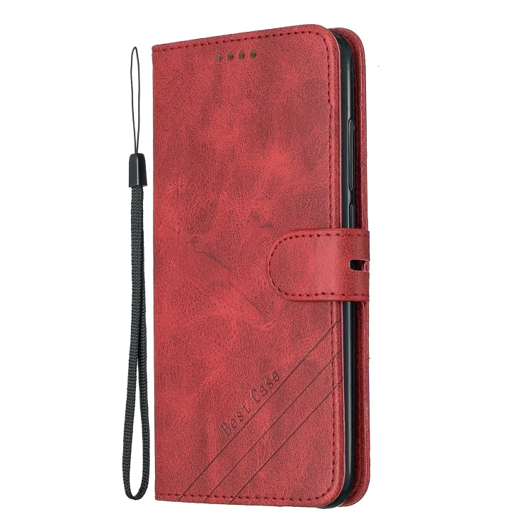 For Xiaomi Redmi Note 6 Stitching Style 2-Color Cow Texture Horizontal Flip PU Leather Case with Holder & Card Slot & Lanyard