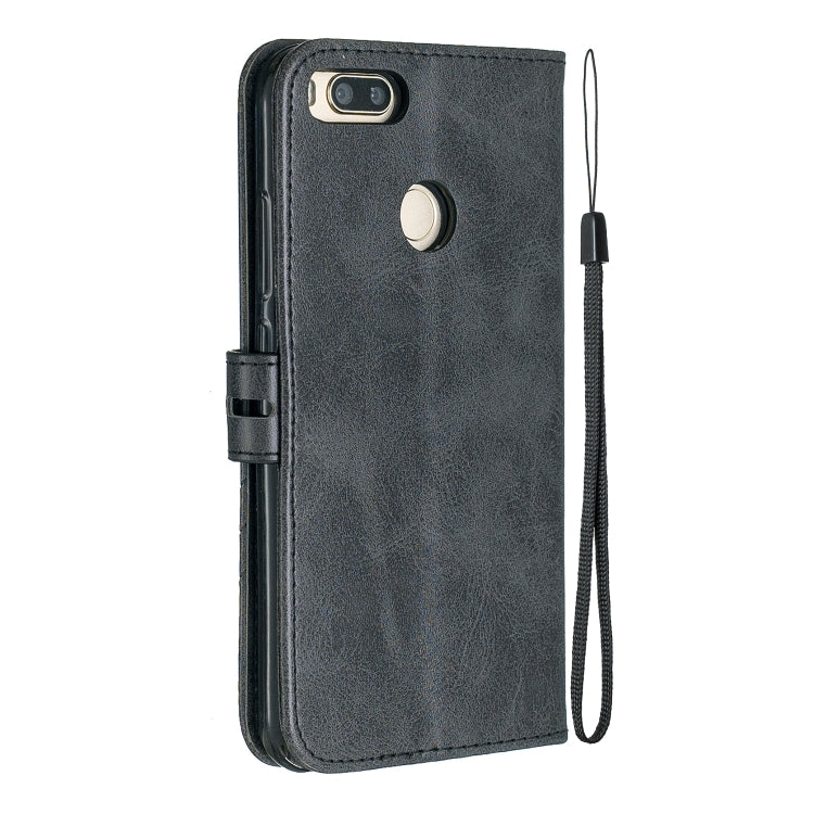 For Xiaomi Mi 5X Stitching Style 2-Color Cow Texture Horizontal Flip PU Leather Case with Holder & Card Slot & Lanyard