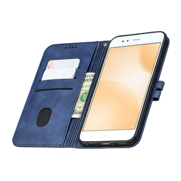 For Xiaomi Mi 5X Stitching Style 2-Color Cow Texture Horizontal Flip PU Leather Case with Holder & Card Slot & Lanyard