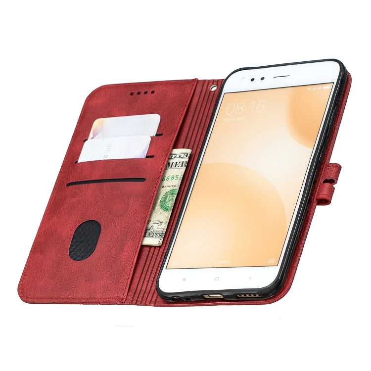 For Xiaomi Mi 5X Stitching Style 2-Color Cow Texture Horizontal Flip PU Leather Case with Holder & Card Slot & Lanyard