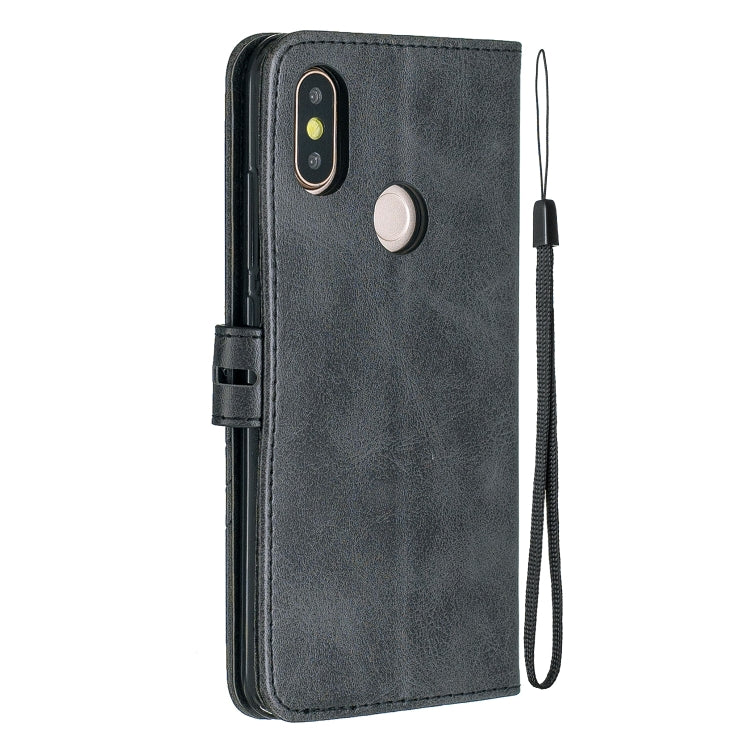 For Xiaomi Mi 6X / A2 Stitching Style 2-Color Cow Texture Horizontal Flip PU Leather Case with Holder & Card Slot & Lanyard