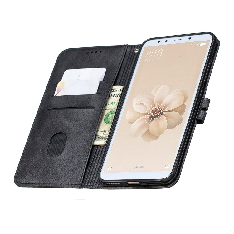 For Xiaomi Mi 6X / A2 Stitching Style 2-Color Cow Texture Horizontal Flip PU Leather Case with Holder & Card Slot & Lanyard
