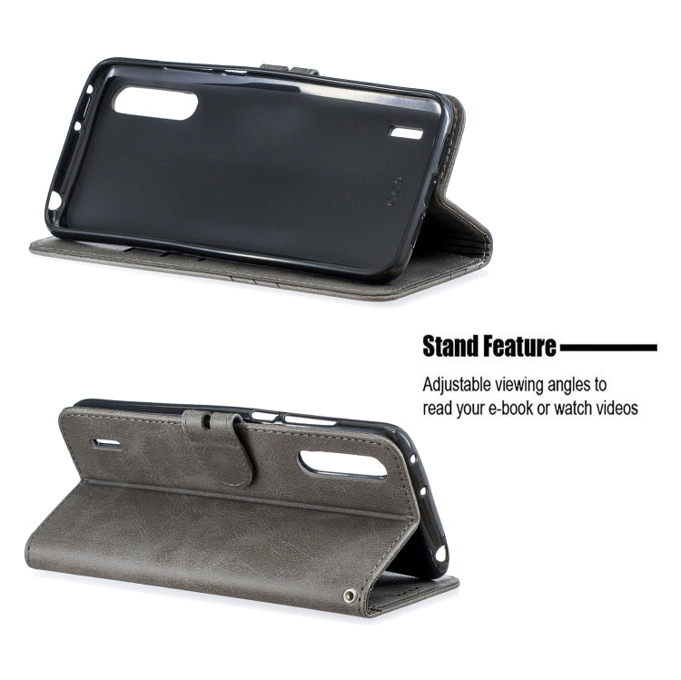 For Xiaomi Mi CC9 Stitching Style 2-Color Cow Texture Horizontal Flip PU Leather Case with Holder & Card Slot & Lanyard