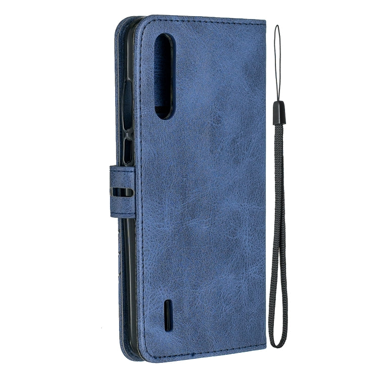 For Xiaomi Mi CC9 Stitching Style 2-Color Cow Texture Horizontal Flip PU Leather Case with Holder & Card Slot & Lanyard
