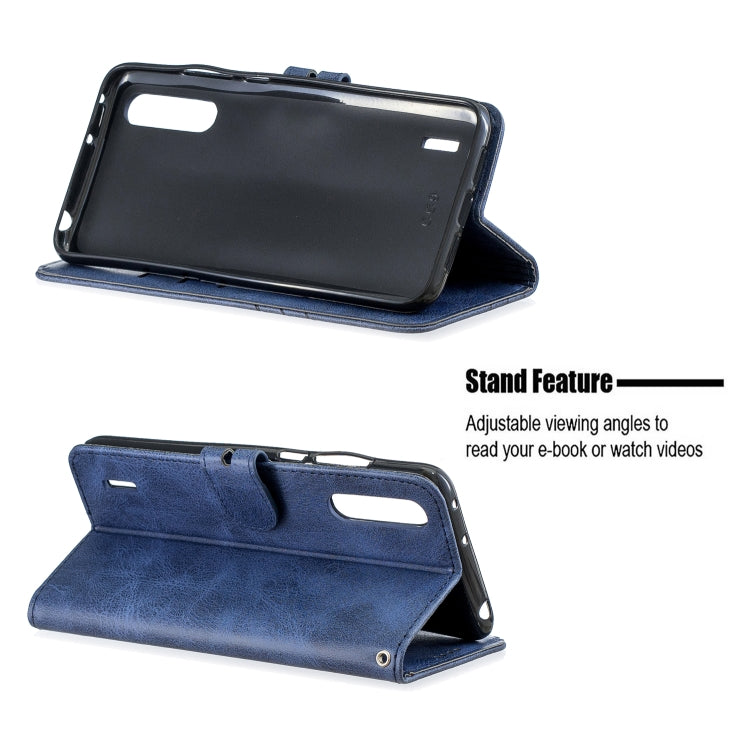 For Xiaomi Mi CC9 Stitching Style 2-Color Cow Texture Horizontal Flip PU Leather Case with Holder & Card Slot & Lanyard