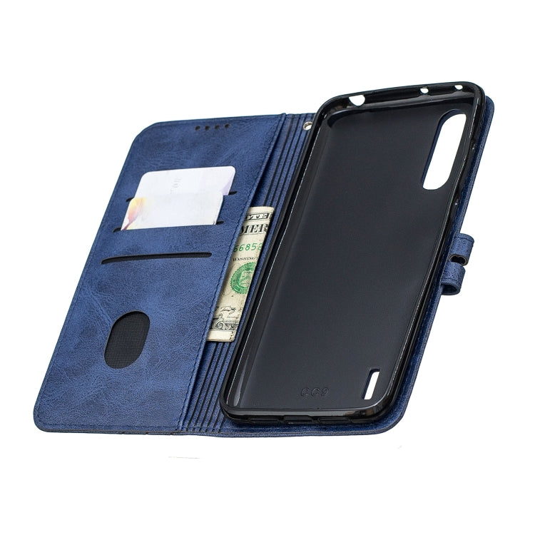 For Xiaomi Mi CC9 Stitching Style 2-Color Cow Texture Horizontal Flip PU Leather Case with Holder & Card Slot & Lanyard