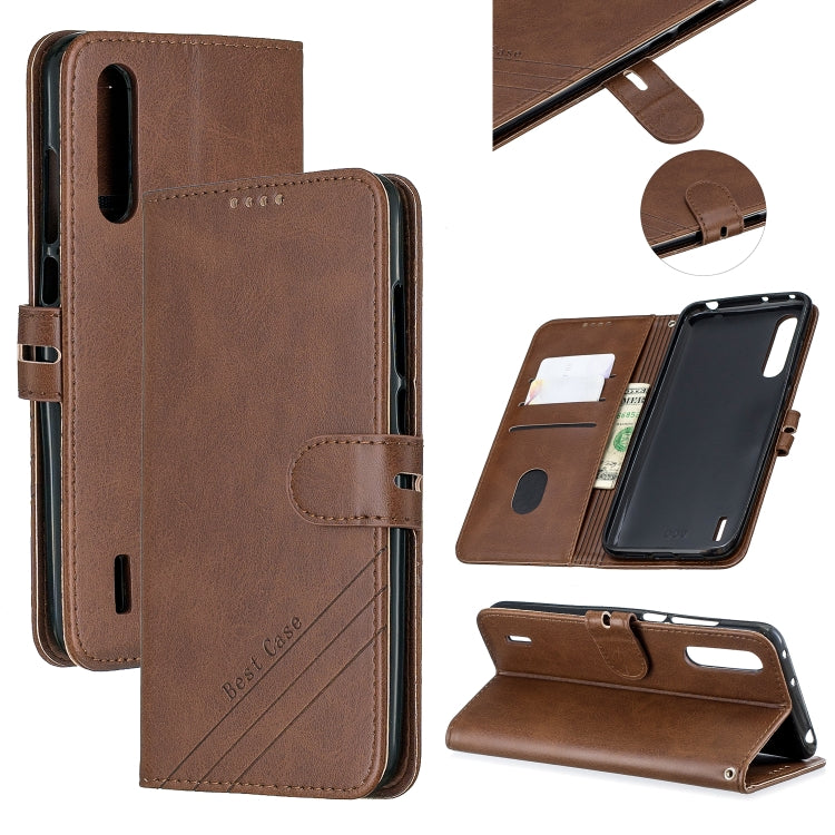 For Xiaomi Mi CC9 Stitching Style 2-Color Cow Texture Horizontal Flip PU Leather Case with Holder & Card Slot & Lanyard