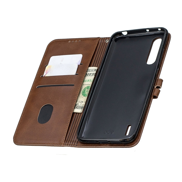 For Xiaomi Mi CC9 Stitching Style 2-Color Cow Texture Horizontal Flip PU Leather Case with Holder & Card Slot & Lanyard