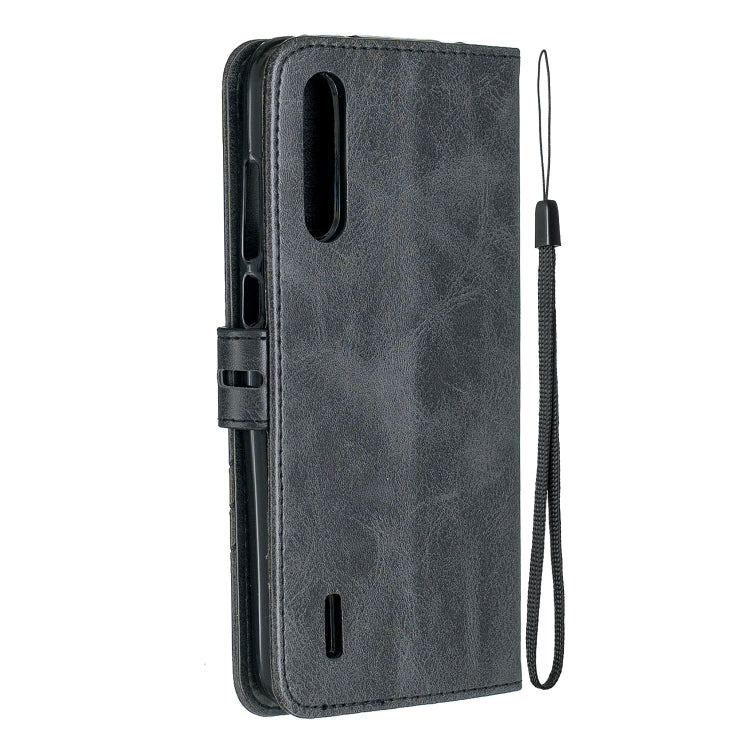 For Xiaomi Mi CC9e Stitching Style 2-Color Cow Texture Horizontal Flip PU Leather Case with Holder & Card Slot & Lanyard