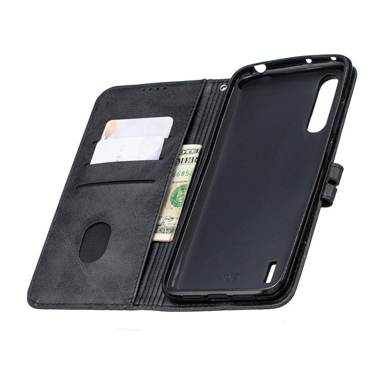 For Xiaomi Mi CC9e Stitching Style 2-Color Cow Texture Horizontal Flip PU Leather Case with Holder & Card Slot & Lanyard