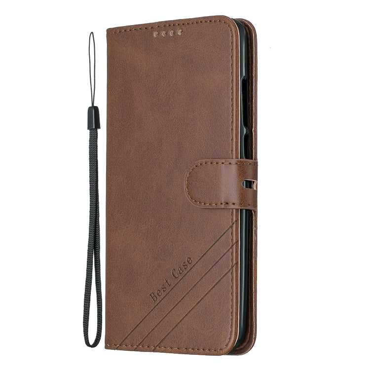 For Xiaomi Mi CC9e Stitching Style 2-Color Cow Texture Horizontal Flip PU Leather Case with Holder & Card Slot & Lanyard