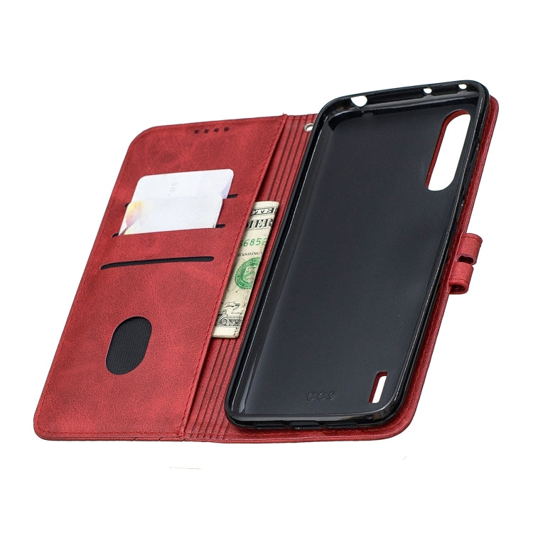 For Xiaomi Mi CC9e Stitching Style 2-Color Cow Texture Horizontal Flip PU Leather Case with Holder & Card Slot & Lanyard