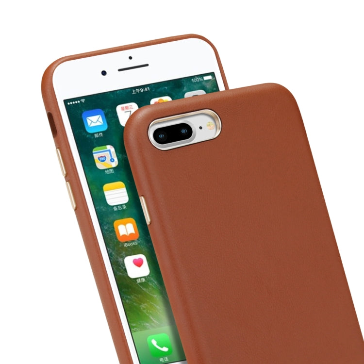 For iPhone 8 Plus & 7 Plus Lambskin Texture Metal Button Four-Corner Full Coverage PC + Metal + PU