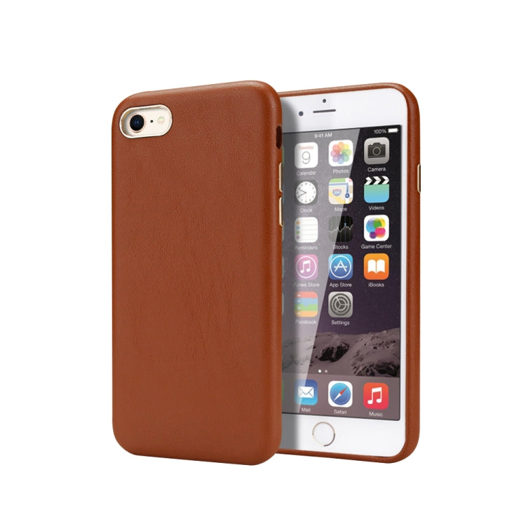 For iPhone SE 2020 & 8 & 7 Lambskin Texture Metal Button Four-Corner Full Coverage PC + Metal + PU