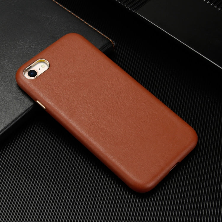 For iPhone SE 2020 & 8 & 7 Lambskin Texture Metal Button Four-Corner Full Coverage PC + Metal + PU