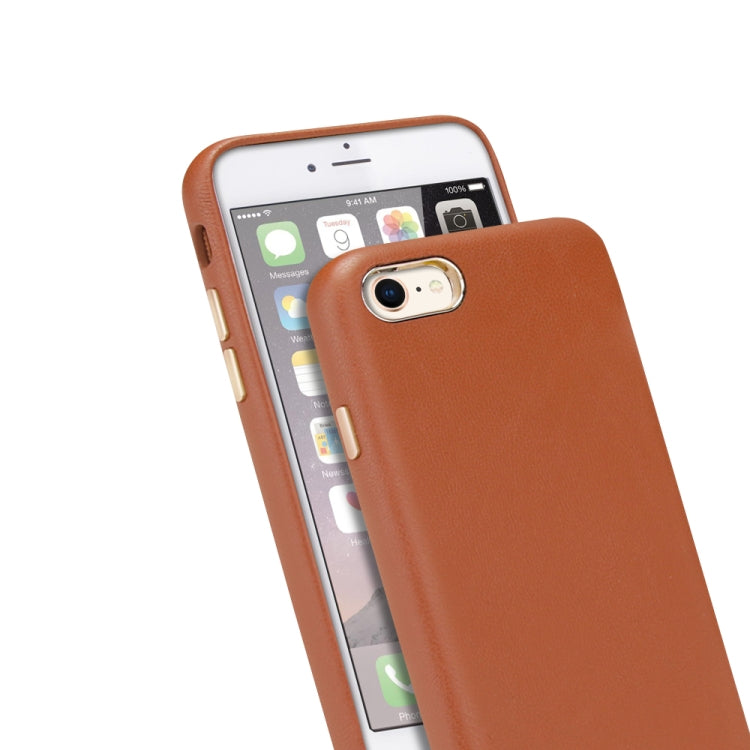 For iPhone SE 2020 & 8 & 7 Lambskin Texture Metal Button Four-Corner Full Coverage PC + Metal + PU